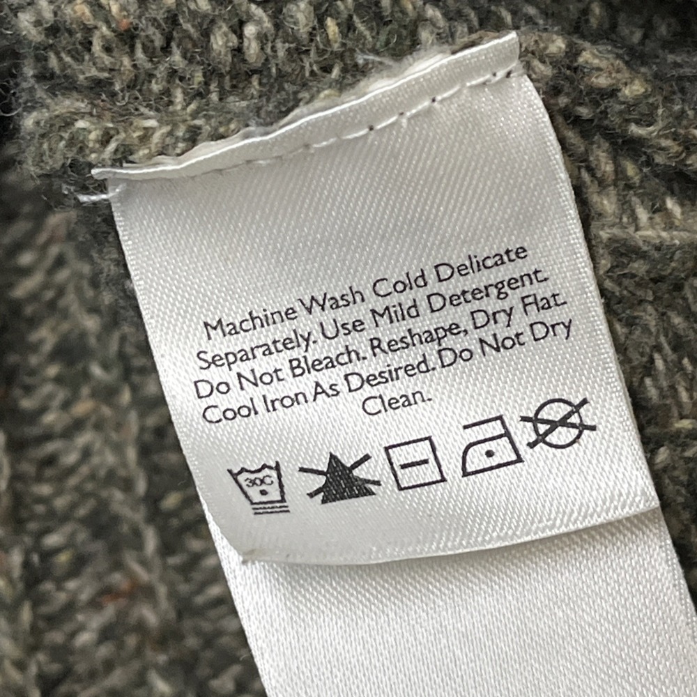Eddie Bauer‎ Sweater Mens M Olive Green Cable Knit Shoulder Elbow Patches Preppy - Picture 9 of 11